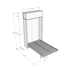 Manželská postel s vertikálním výklopným ložem a horním dílem - Magicompare Viadurini