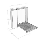 Vertikální skládací francouzská postel se sloupem - Magicompare Viadurini