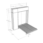 Vertikální skládací francouzská postel s horním dílem a sloupkem - Magicompare Viadurini