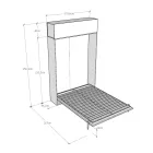 Vertikální skládací francouzská postel s horním dílem - Magicompare Viadurini