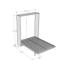 Vertikální skládací francouzská postel v různých povrchových úpravách - Magicompare Viadurini