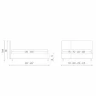 Postel s manželskou postelí v Bicolor Ecoleather Vyrobeno v Itálii - Jasmine Viadurini