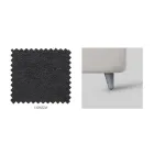 Jednolůžko s látkovým čelem Made in Italy - Fiuto Viadurini