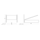 Jednolůžko s látkovým čelem Made in Italy - Fiuto Viadurini