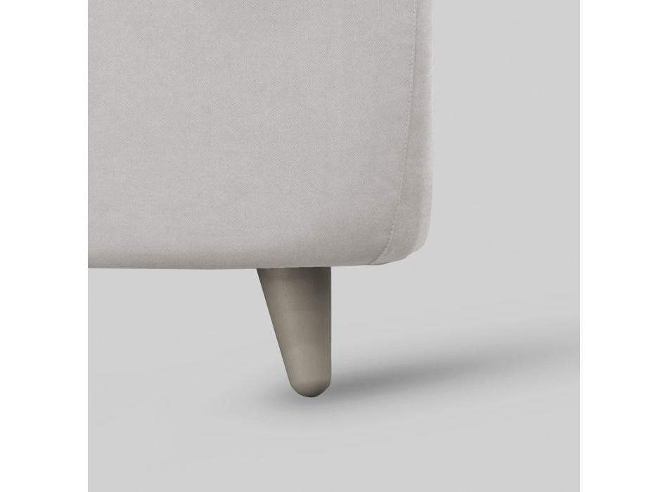 Plnohodnotná postel s polstrovaným čelem a nohami Made in Italy - Aaron Viadurini
