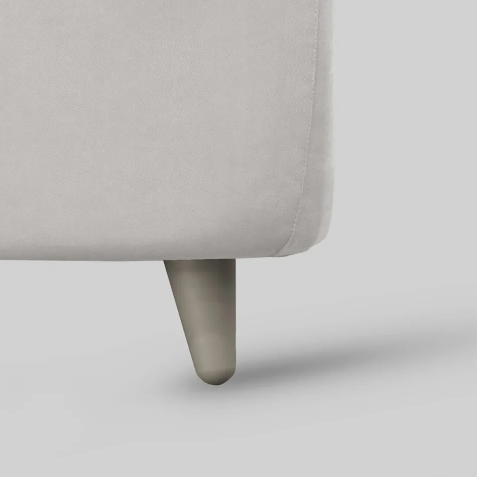 Plnohodnotná postel s polstrovaným čelem a nohami Made in Italy - Aaron Viadurini