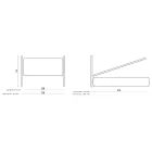 Plnohodnotná postel s polstrovaným čelem a nohami Made in Italy - Aaron Viadurini