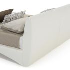 Čalouněná manželská postel z ekokůže nebo látky vyrobené v Itálii - Armonica Viadurini