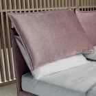 Manželská postel 160x190 se 2 měkkými polštáři s obvodovým volánem - Ernesta Viadurini