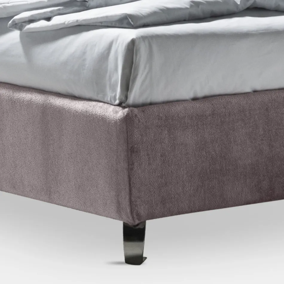 Manželská postel 160x190 se 2 měkkými polštáři s obvodovým volánem - Ernesta Viadurini