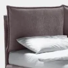 Manželská postel 160x190 se 2 měkkými polštáři s obvodovým volánem - Ernesta Viadurini