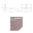 Manželská postel 160x190 se 2 měkkými polštáři s obvodovým volánem - Ernesta Viadurini