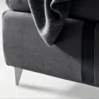 Manželská postel 160x190 se 2 dvoubarevnými vertikálními a paralelními pruhy - Paolo Viadurini