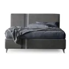 Manželská postel 160x190 se 2 dvoubarevnými vertikálními a paralelními pruhy - Paolo Viadurini