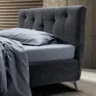 Manželská postel 160x190 s vertikálními embosovanými šňůrami - maska Viadurini