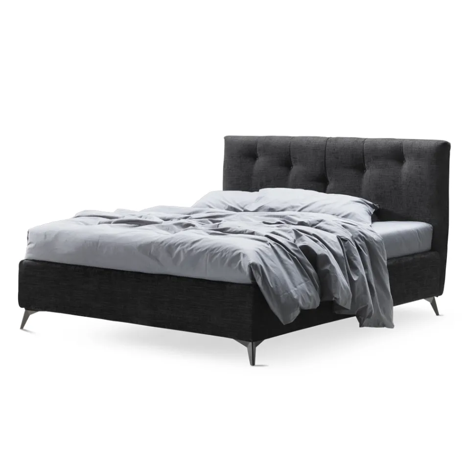 Manželská postel 160x190 s vertikálními embosovanými šňůrami - maska Viadurini