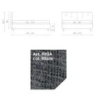 Manželská postel 160x190 s vertikálními embosovanými šňůrami - maska Viadurini