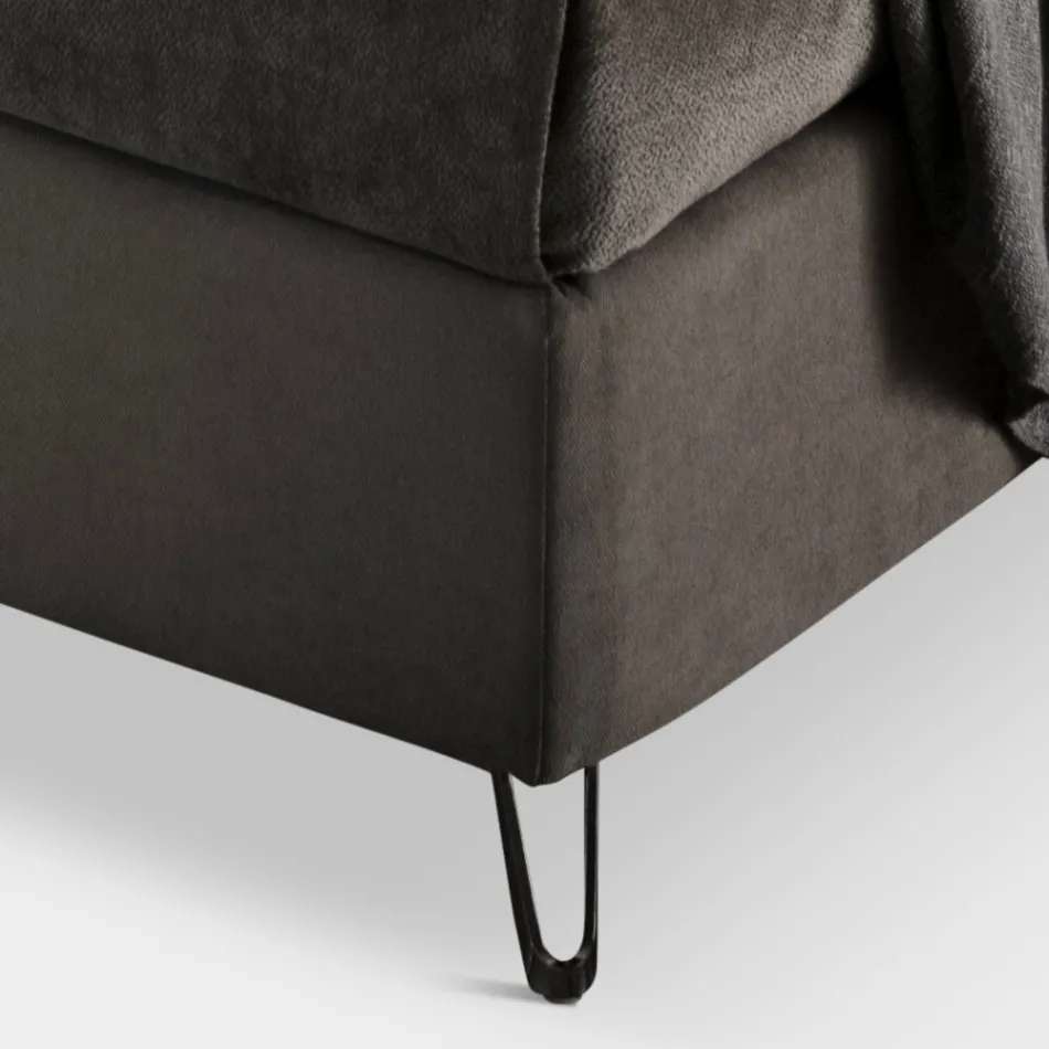 Manželská postel 160x190 s vycpávkou se svislými lankovými profily - Nices Viadurini