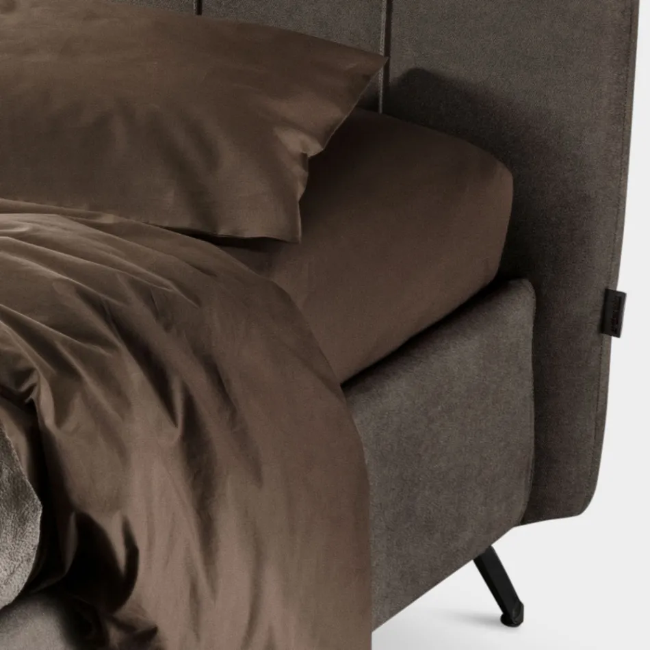 Manželská postel 160x190 s vycpávkou se svislými lankovými profily - Nices Viadurini