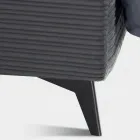 Manželská postel 160x190 s polstrováním ve tvaru polštáře - Brezze Viadurini