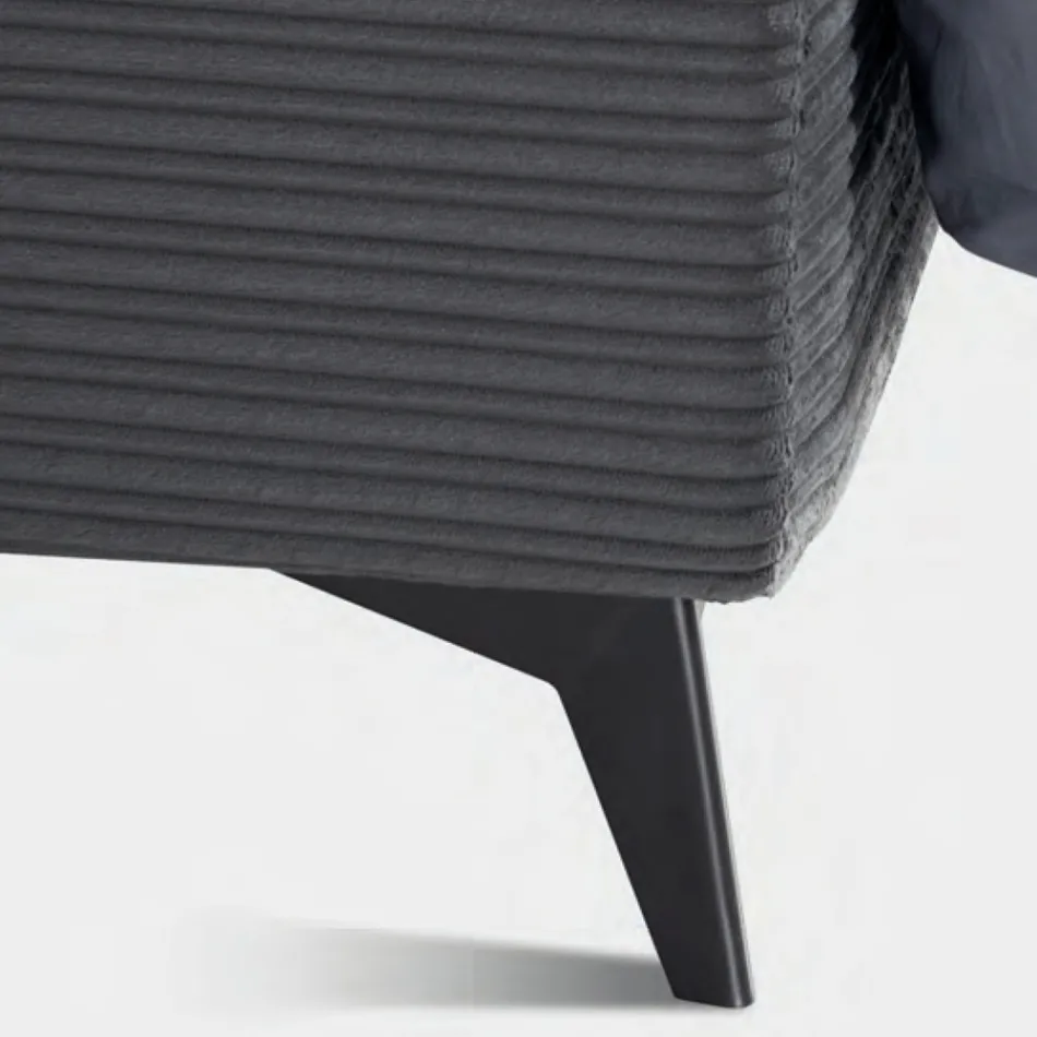 Manželská postel 160x190 s polstrováním ve tvaru polštáře - Brezze Viadurini