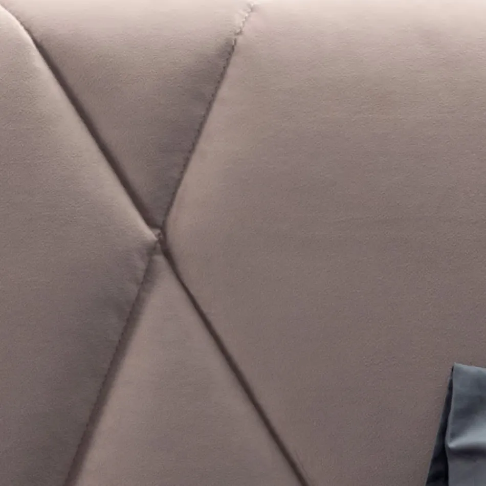 Manželská postel 160x190 s geometrickým prošíváním - Ciottolino Viadurini