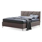 Manželská postel 160x190 s geometrickým prošíváním - Ciottolino Viadurini