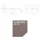 Manželská postel 160x190 s geometrickým prošíváním - Ciottolino Viadurini