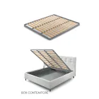 Manželská postel 160x190 s geometrickým prošíváním - Ciottolino Viadurini