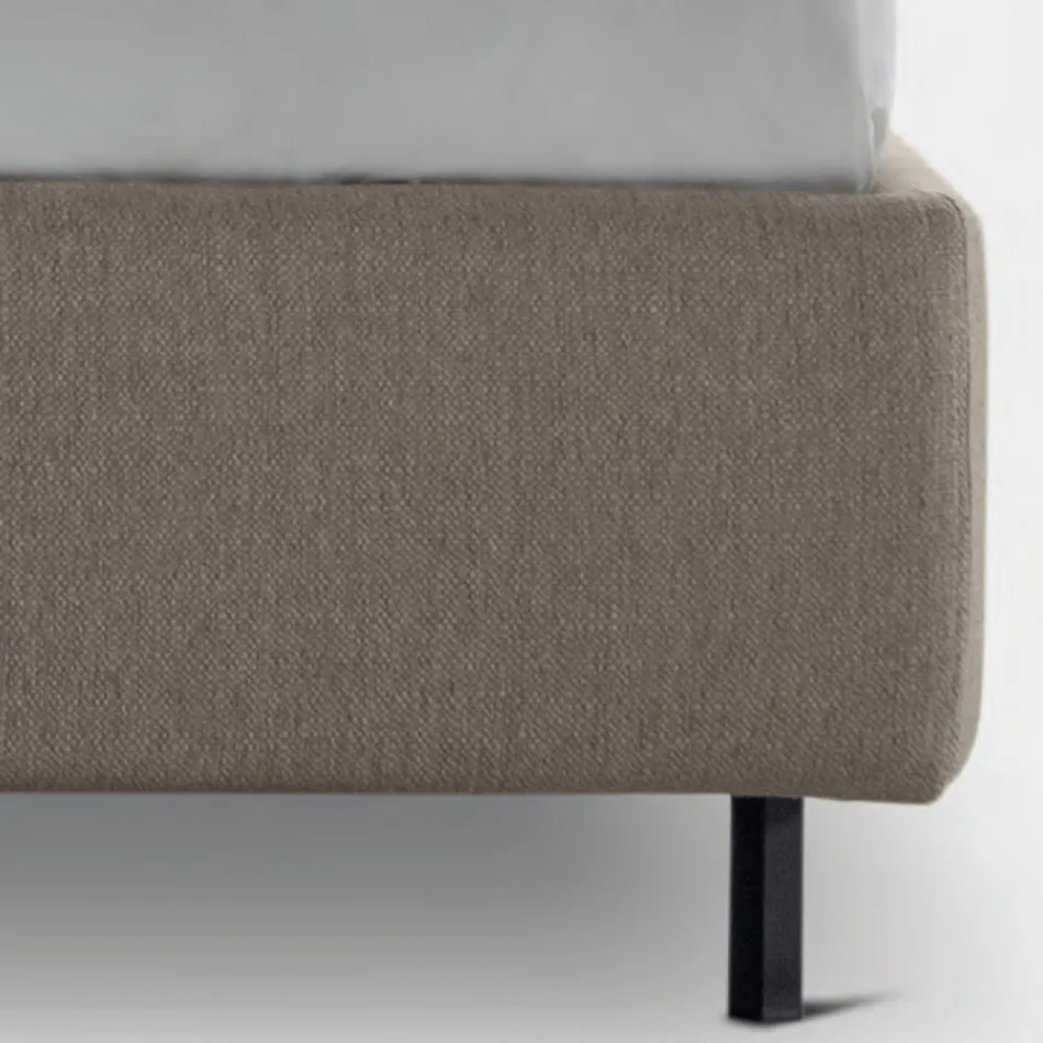 Manželská postel 160x190 se zakřivenými čarami a knoflíky Made in Italy - Oriente Viadurini