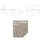 Manželská postel 160x190 se zakřivenými čarami a knoflíky Made in Italy - Oriente Viadurini