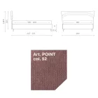 Manželská postel 160x190 se zakřivenými liniemi a dvojitým prošívaným pásem - Gioie Viadurini