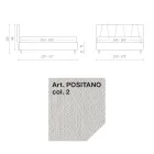 Manželská postel 160x190 se šikmými lankovými profily v čele - Euforie Viadurini