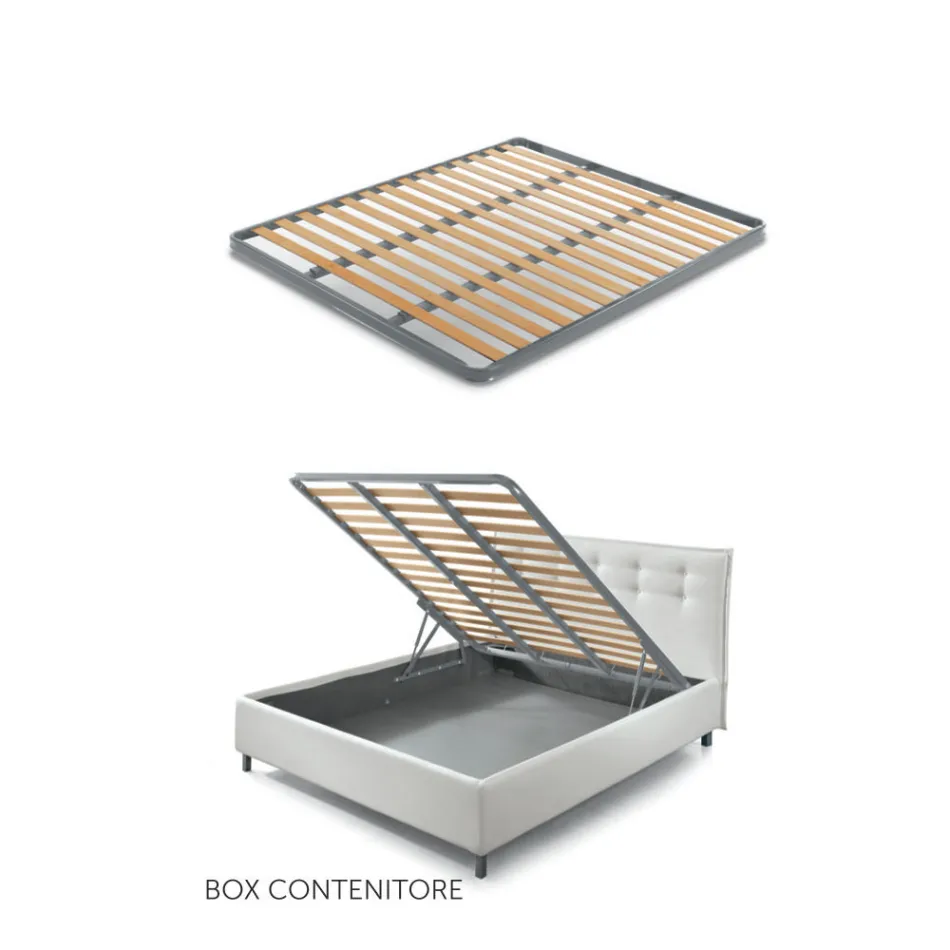 Manželská postel 160x190 se šikmými lankovými profily v čele - Euforie Viadurini