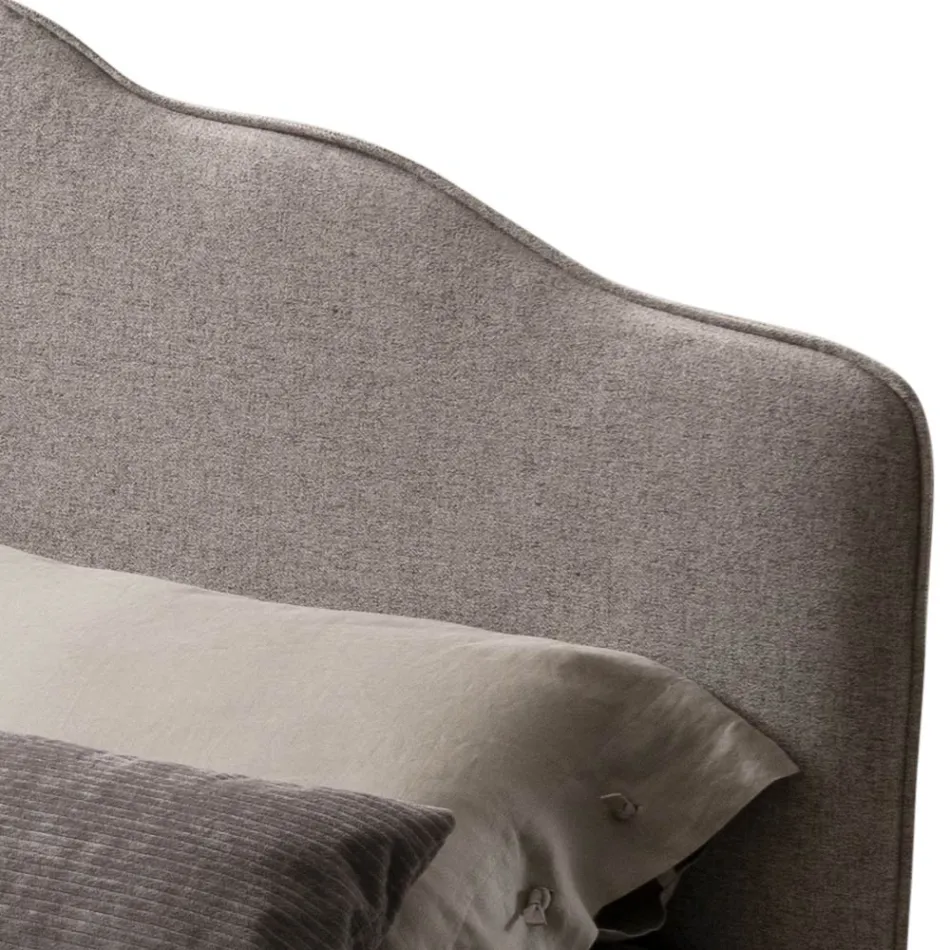 Manželská postel 160x190 s obvodovým volánkovým čelem Made in Italy - Rest Viadurini