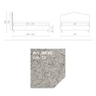 Manželská postel 160x190 s obvodovým volánkovým čelem Made in Italy - Rest Viadurini