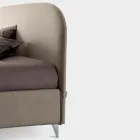 Manželská postel 160x190 se zakřiveným čelem Made in Italy - Oriente Viadurini