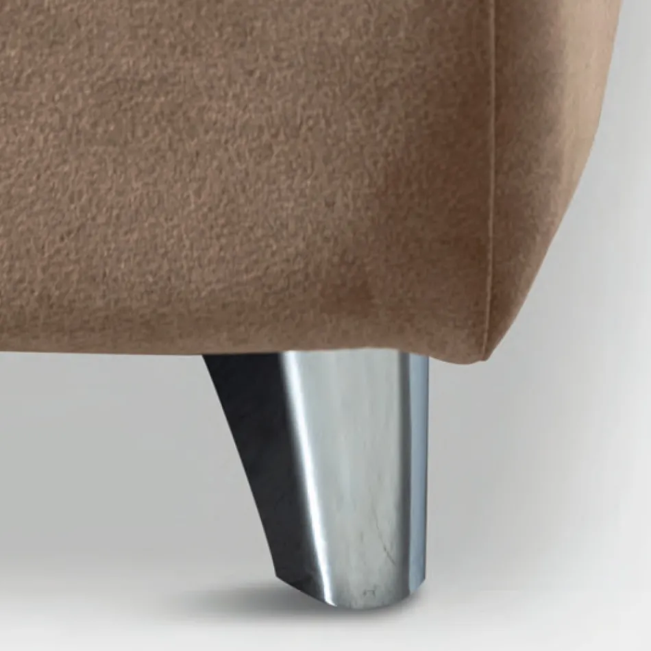 Manželská postel 160x190 se zakřiveným čelem a důležitou tloušťkou - Magie Viadurini