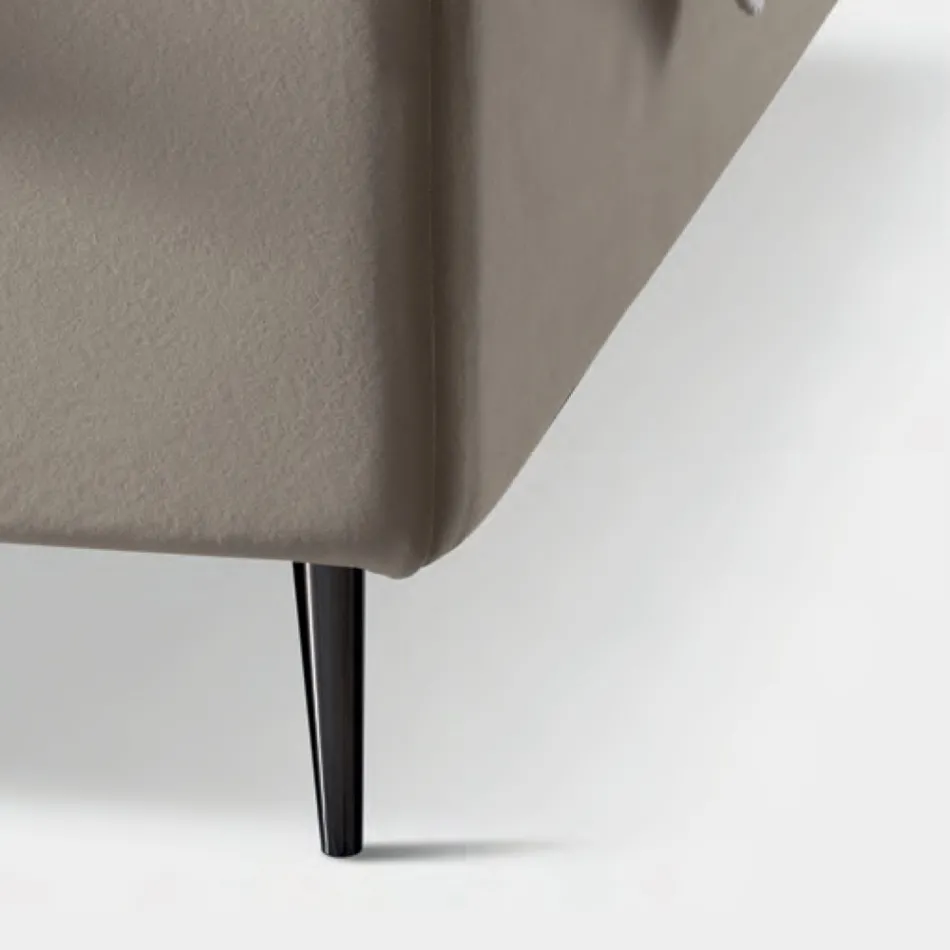 Manželská postel 160x190 s prošíváním se širokými vertikálními pásy - Magan Viadurini