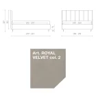Manželská postel 160x190 s prošíváním se širokými vertikálními pásy - Magan Viadurini