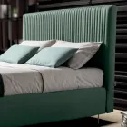 Manželská postel 160x190 s prošíváním s úzkými proužky - Meduse Viadurini