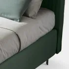 Manželská postel 160x190 s víceproužkovým prošíváním s úzkým pásem - Meduse Viadurini