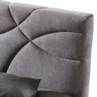 Manželská postel 160x190 s prošíváním příčných křivek - slunečnice Viadurini