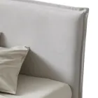 Manželská postel 160x190 z látky s kovovými nohami Made in Italy - Dreams Viadurini