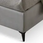 Manželská postel 160x190 z látky s kovovými nohami Made in Italy - Dreams Viadurini