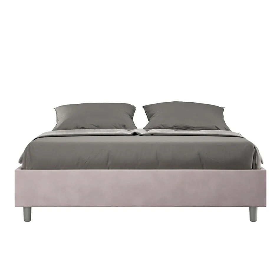 Manželská postel 160x200 cm potažená mikrovláknem vyrobená v Itálii - Athlete Viadurini