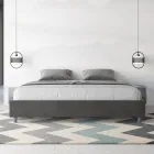 Manželská postel 180x200 cm potažená mikrovláknem vyrobená v Itálii - Athlete Viadurini