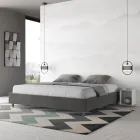 Manželská postel 180x200 cm potažená mikrovláknem vyrobená v Itálii - Athlete Viadurini