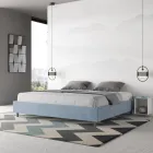 Manželská postel 200x200 cm potažená mikrovláknem vyrobená v Itálii - Athlete Viadurini