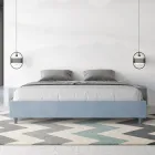 Manželská postel 200x200 cm potažená mikrovláknem vyrobená v Itálii - Athlete Viadurini